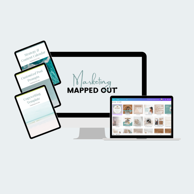 Marketing Mapped Out on laptop and phone