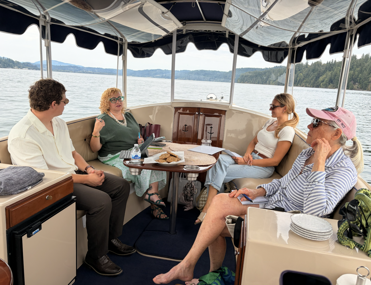 On the water during a strategy session